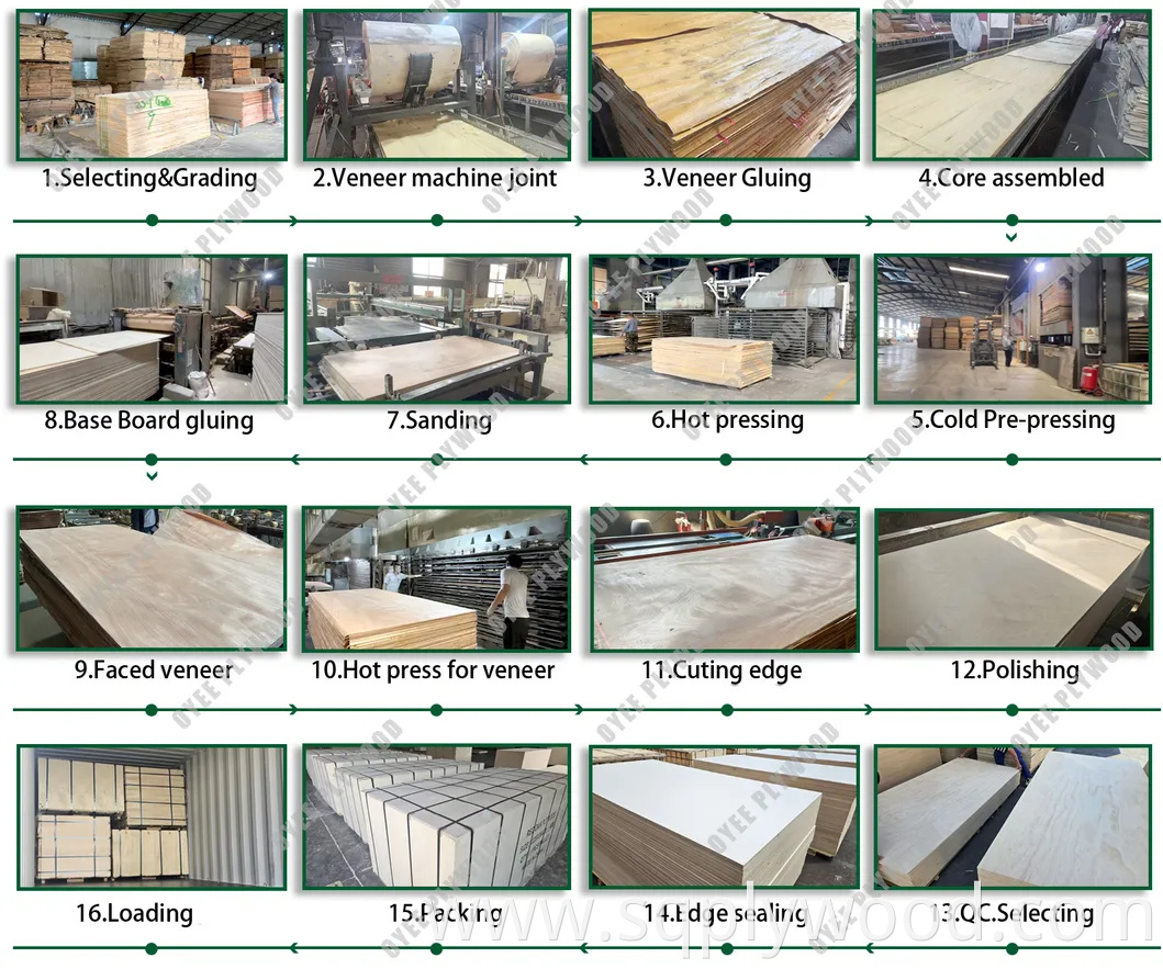 Fabricado En China 18mm Laminated/Melamine Plywood with Wood Grain for Cabinet